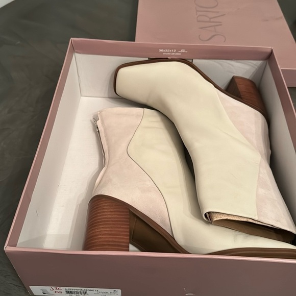 Franco Sarto Steviena Womens Leather Square Toe Mid-Calf Boots - Picture 2 of 10